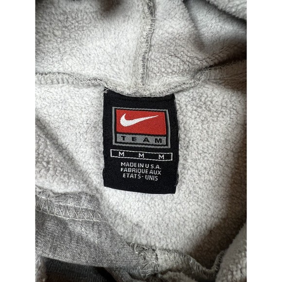 VTG Penn State Sweatshirt Mens M Gray Embroidered Center Swoosh Hoodie Pullover - Picture 6 of 6